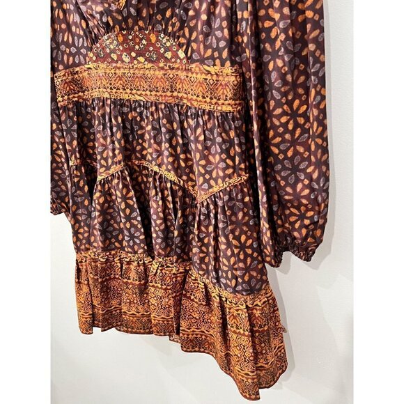 New Ulla Johnson Size 4 V-neck Mini Dress Serpentine *Defect-missing inner slip* - Picture 15 of 15